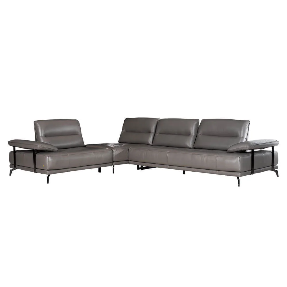 Full Leather L Shaped Sofa ROZEL