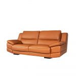 Rozel Gold Latex Classic Brown Leather Sofa