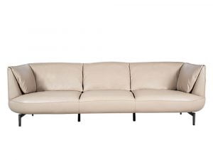 Rozel Gold Beige Leather Sofa Living room