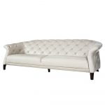 Rozel Gold White Leather Sofa Living room