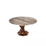 Rozel Khayu Noche Travertine Marble Dining Table Top