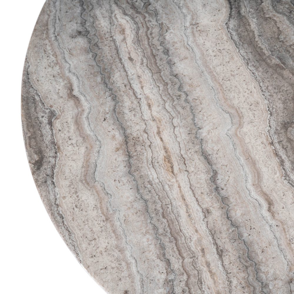Rozel Khayu Noche Travertine Marble Dining Table Top