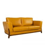 Rozel Signature Mustard Leather Sofa Living room
