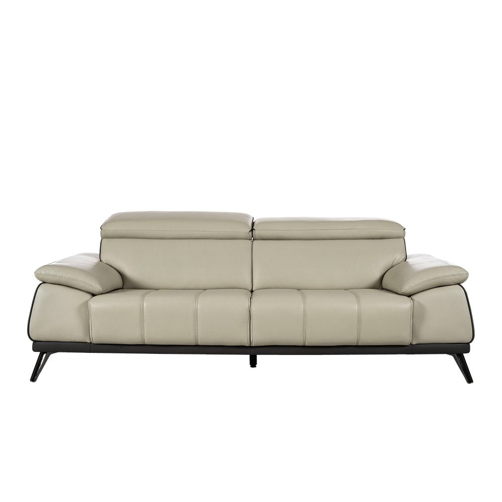 Rozel Signature Off-white Leather Sofa Living Room