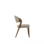 Rozel Khayu Smoke Grey PVC Dining Chair