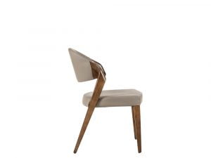 Rozel Khayu Smoke Grey PVC Dining Chair