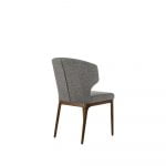 Rozel Khayu Dark Grey Fabric Dining Chair Oak