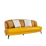 Rozel Gen-R Yellow Fabric Leather Sofa Living room
