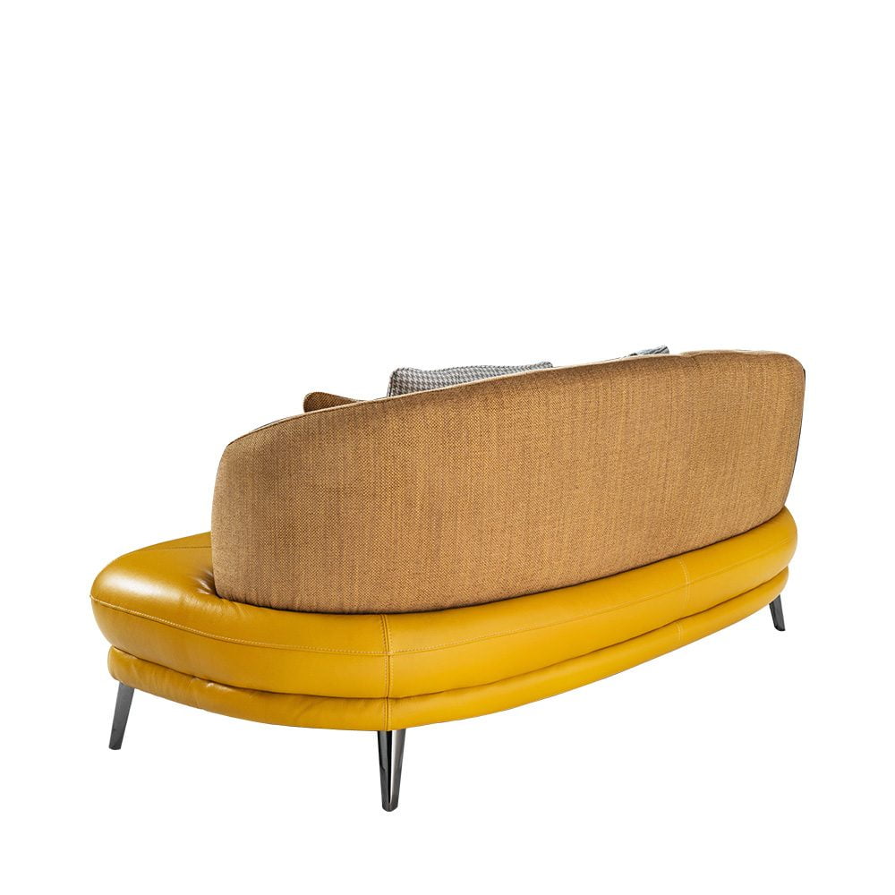 Rozel Gen-R Yellow Fabric Leather Sofa Living room