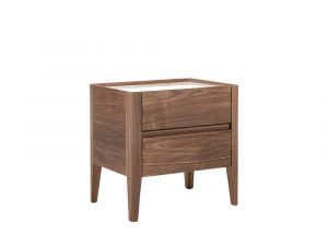 Rozel Premium Pairings White Ceramic Night Stand Table Top Living Room