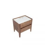 Rozel Premium Pairings White Ceramic Night Stand Table Top Living Room