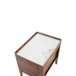 Rozel Premium Pairings White Ceramic Night Stand Table Top Living Room