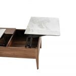 Rozel Premium Pairings Centre White Brown Ceramic Table Top Living Room