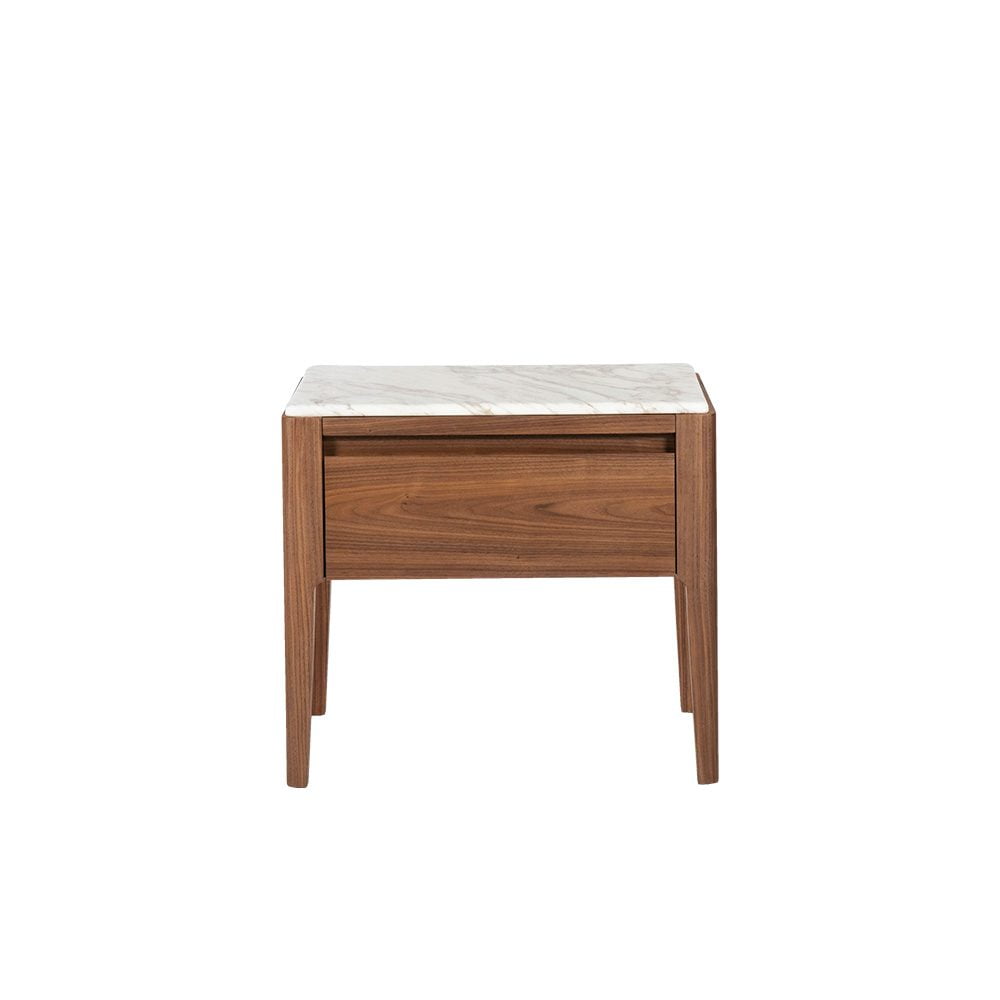 Rozel Premium Pairings White Marble Side Table Top Living Room