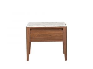 Rozel Premium Pairings White Marble Side Table Top Living Room