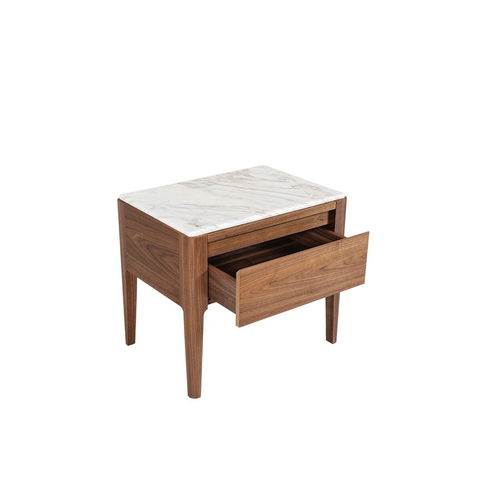 Rozel Premium Pairings White Marble Side Table Top Living Room