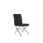 Rozel Black Classic Contemporary Leather Dining Chair