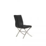 Rozel Black Classic Contemporary Leather Dining Chair