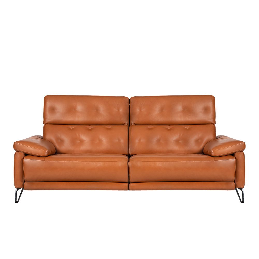Rozel Power Recliner Brown Leather Sofa Living room