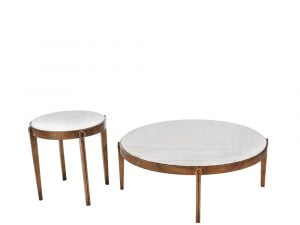 Rozel Premium Pairings Centre White Marble Table Top Living Room