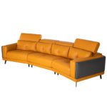 Rozel Signature Yellow Mustard Leather Sofa Living room