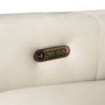 Rozel Power Recliner White Leather Sofa Living room