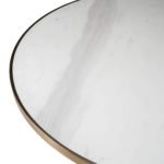 Rozel White Marble Top Champagne Titanium Gold Dining Table