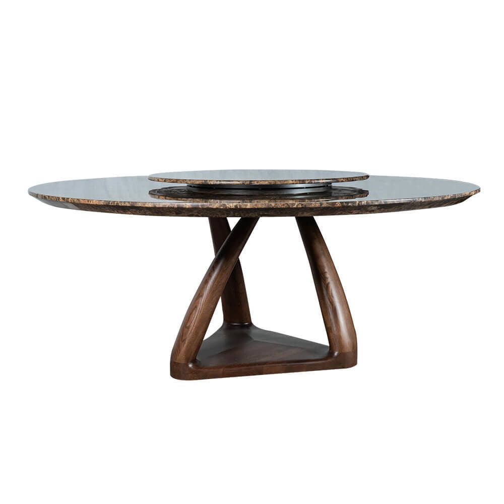 Rozel Khayu Glossy Emperador Marble Dining Table Top