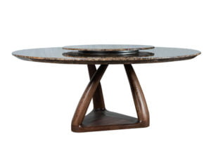 Rozel Khayu Glossy Emperador Marble Dining Table Top